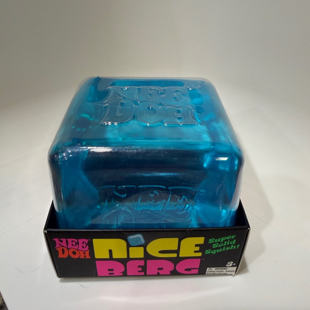 Schylling NeeDoh Nice Berg Blue XL Super Solid Squish Toy New